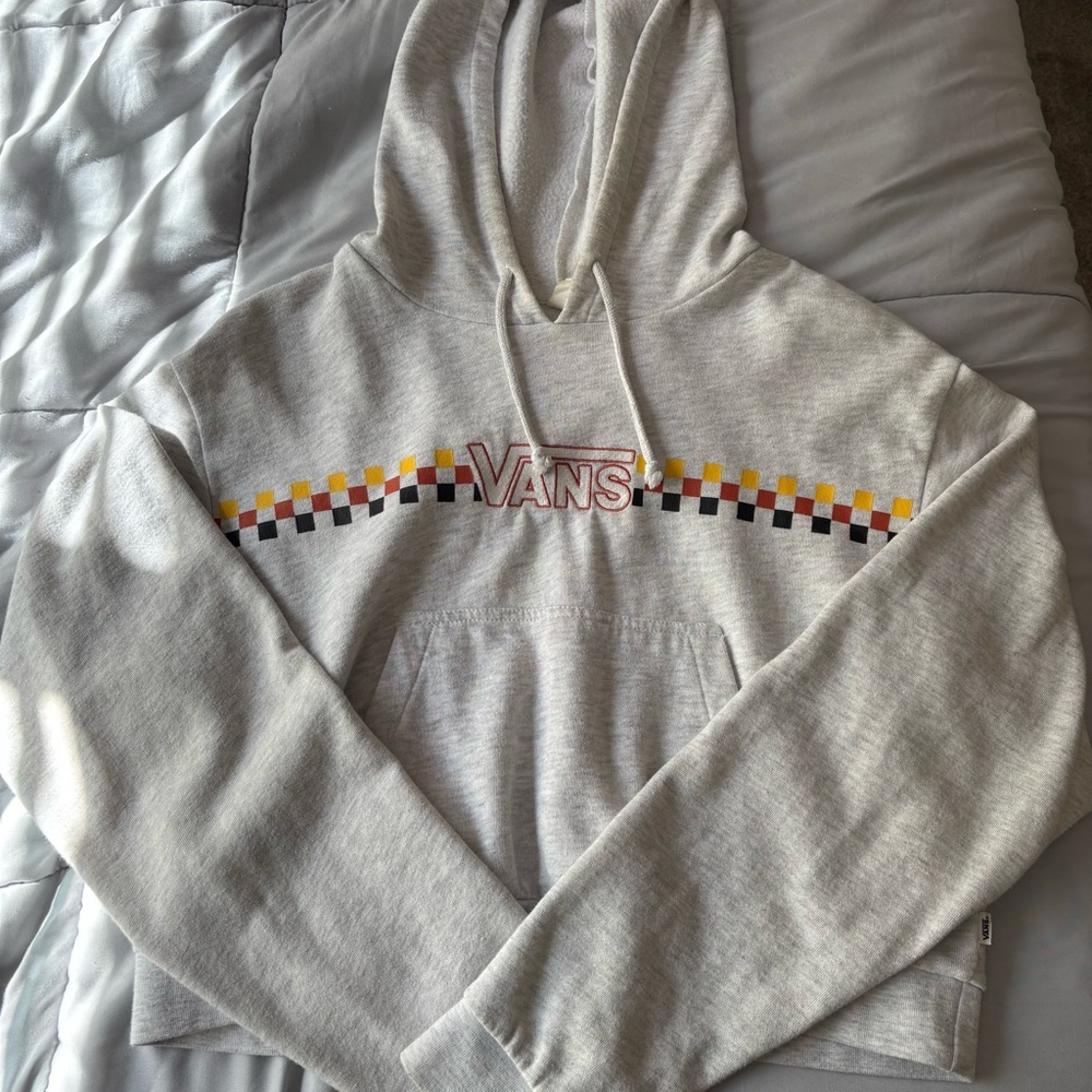 Vans gray cropped hoodie
